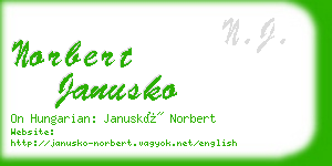 norbert janusko business card